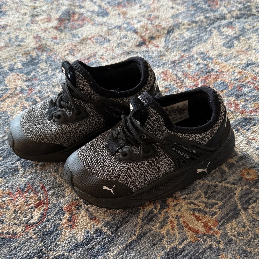 Puma Kids Black and White Sneakers